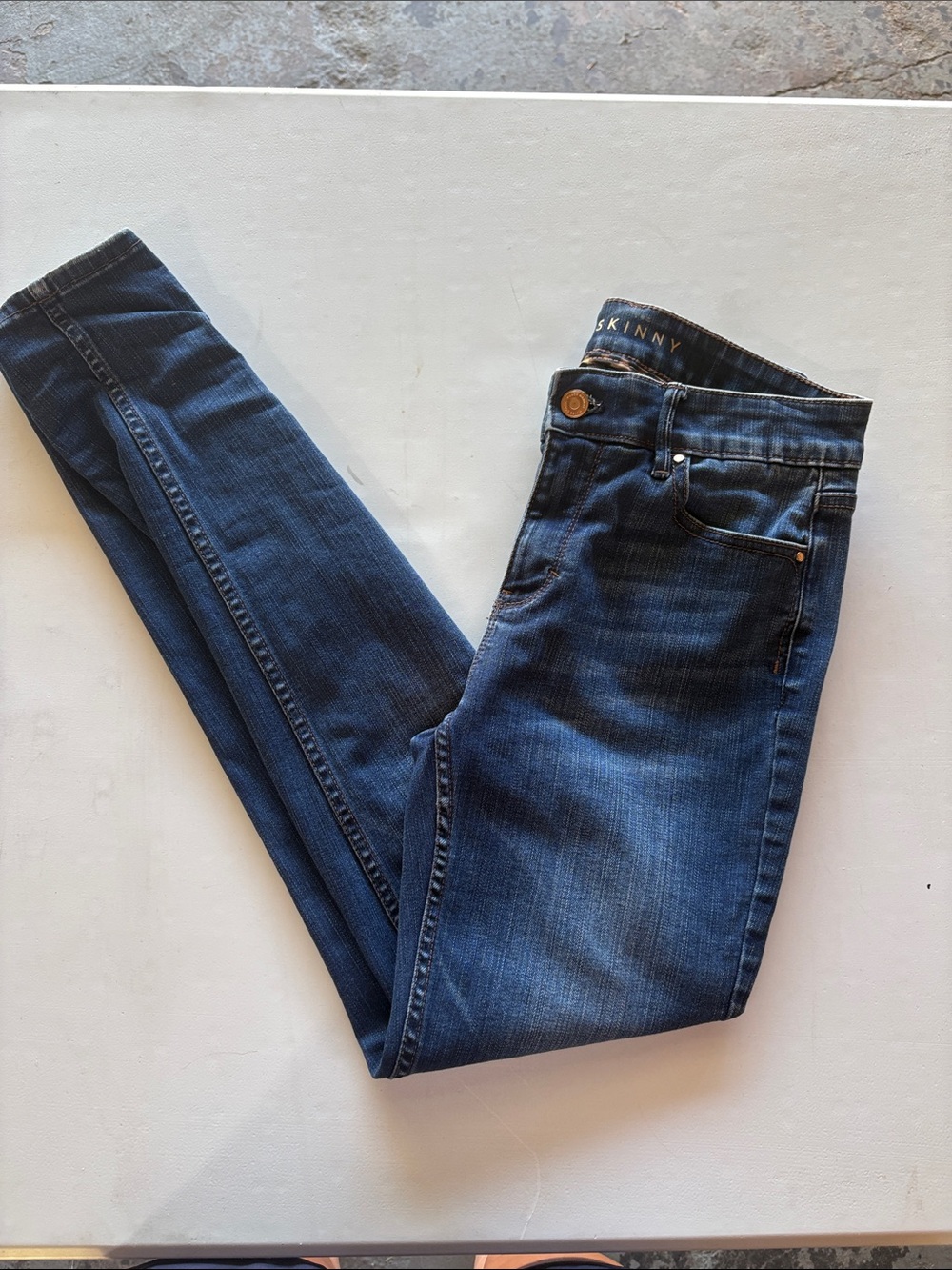 White House Black Market Dark Blue Skinny Jeans